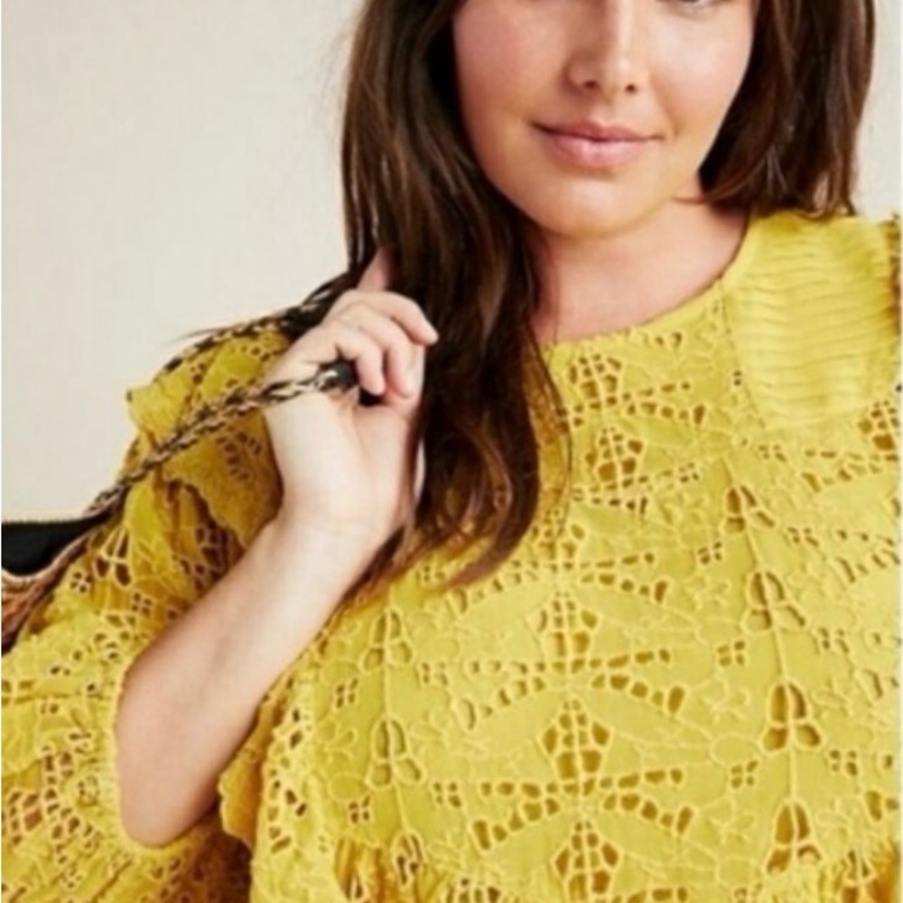 Anthropologie Clementine Blouse
Eyelet Ruffle Pullover Top Size 14 Blouse - Picture 8 of 8